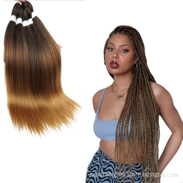 Clean Soft 26 Inch 90g For African Jumbo Crochet Braiding Hair Extension Synthetic Fiber Braid Box Pre Stretched Braiding Hair